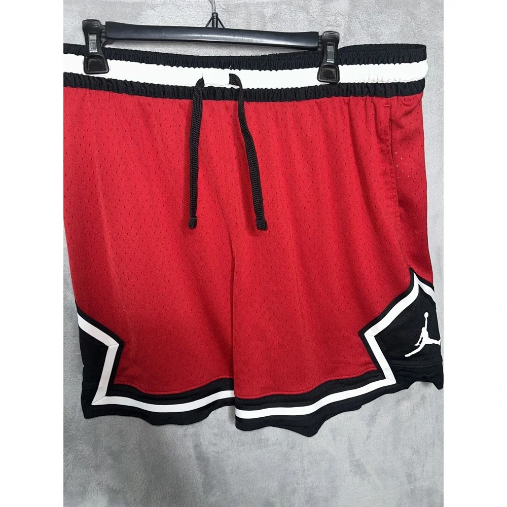 Nike Jordan Sport Men's Dri-FIT Diamond Shorts Fight Size 2XL RED/Mint Foam